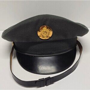 Vietnam War US ARMY Green Officer Sergeant Peaked Berkshire Hat 44